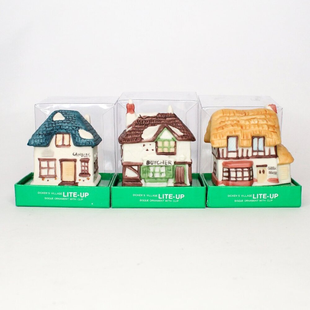 Depart 56 Dickens Village Ornaments String Light Clip On Christmas Buildings